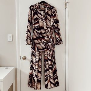 NWT ZARA LONG PRINTED SET  - S